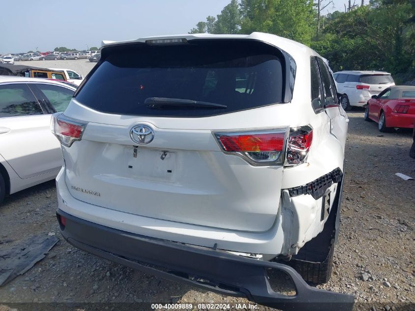 2016 Toyota Highlander Le V6 VIN: 5TDZKRFH9GS174059 Lot: 40009889