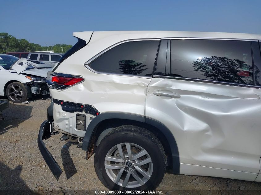 2016 Toyota Highlander Le V6 VIN: 5TDZKRFH9GS174059 Lot: 40009889