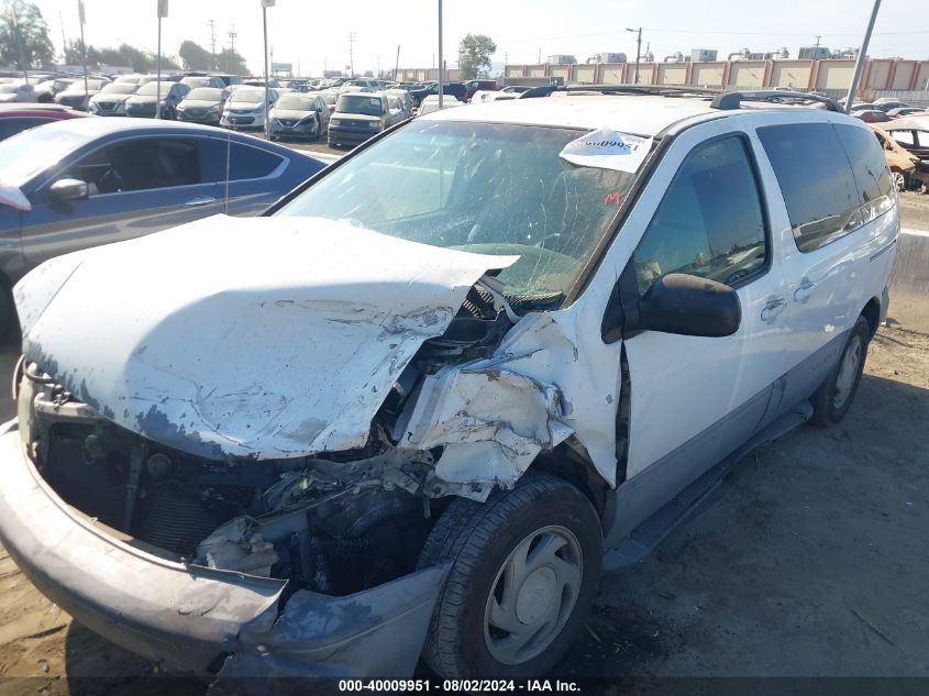 2000 Toyota Sienna Le VIN: 4T3ZF13C8YU238591 Lot: 40009951