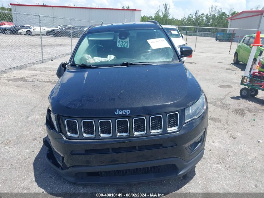 2021 Jeep Compass Latitude Fwd VIN: 3C4NJCBB9MT505899 Lot: 40010149