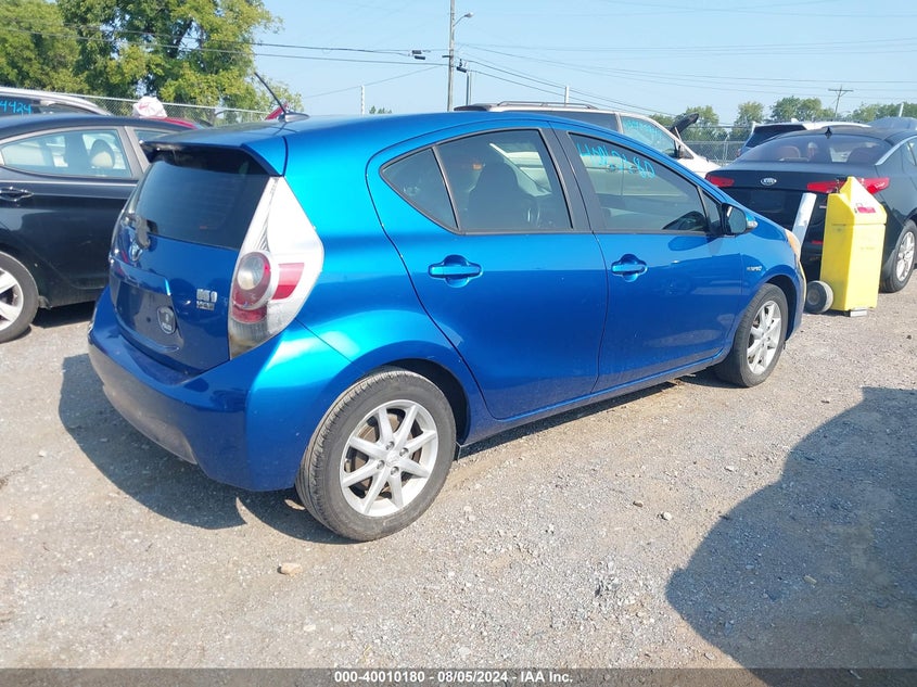 2012 Toyota Prius C VIN: JTDKDTB34C1009837 Lot: 40010180