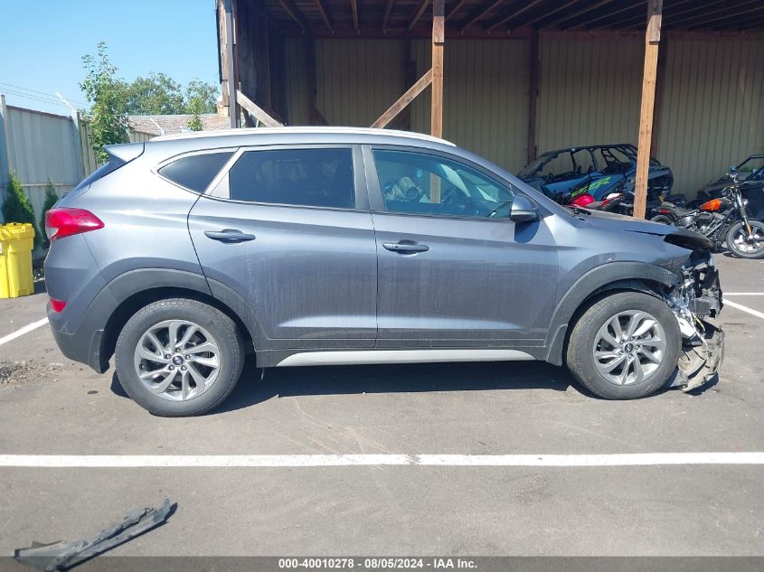 2018 Hyundai Tucson Sel Plus VIN: KM8J3CA41JU752956 Lot: 40010278