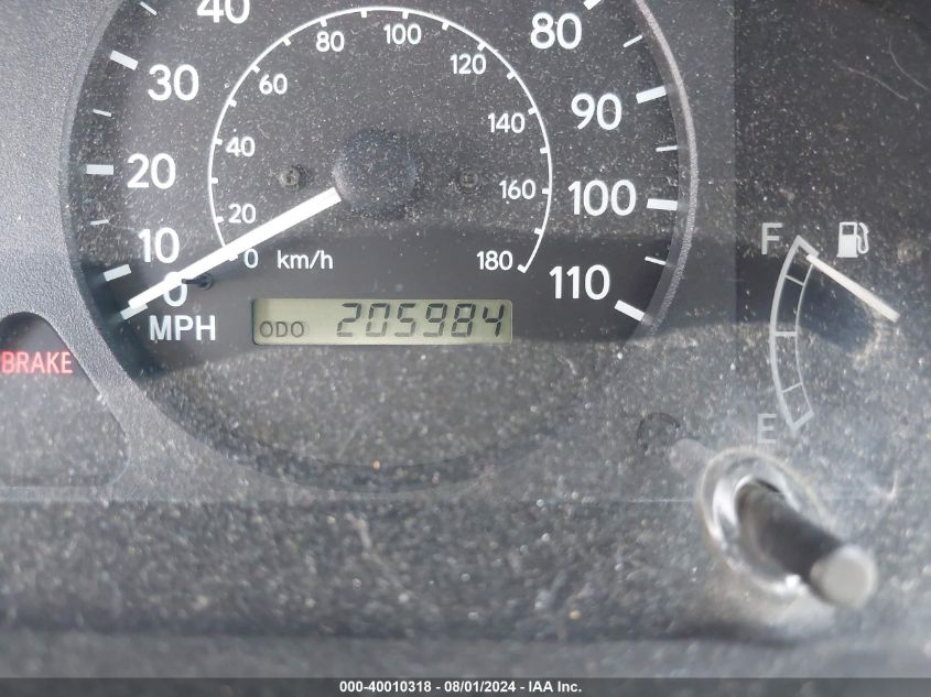 1998 Chevrolet Prizm Lsi VIN: 1Y1SK5489WZ416998 Lot: 40010318