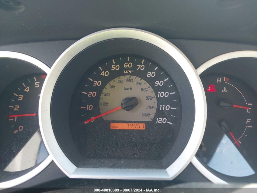 2009 Toyota Tacoma Base V6 VIN: 5TEUU42N59Z609796 Lot: 40010389