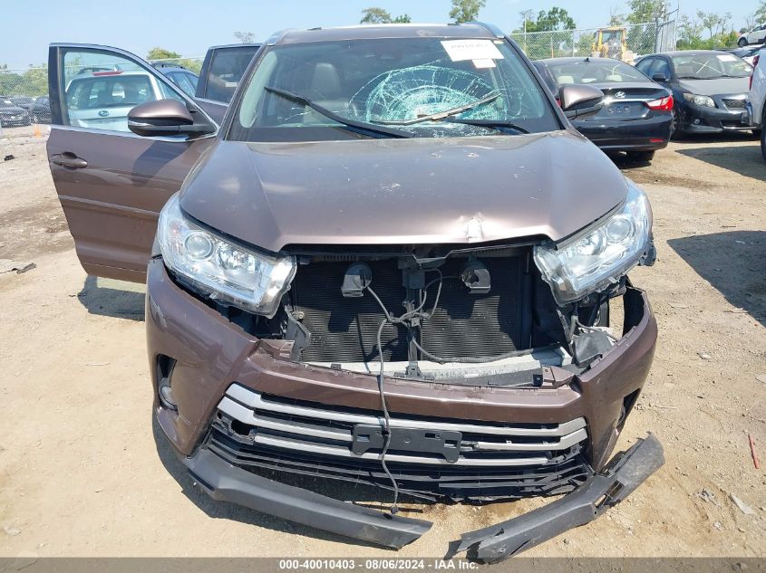 2017 Toyota Highlander Se/Xle VIN: 5TDJZRFH1HS472910 Lot: 40010403