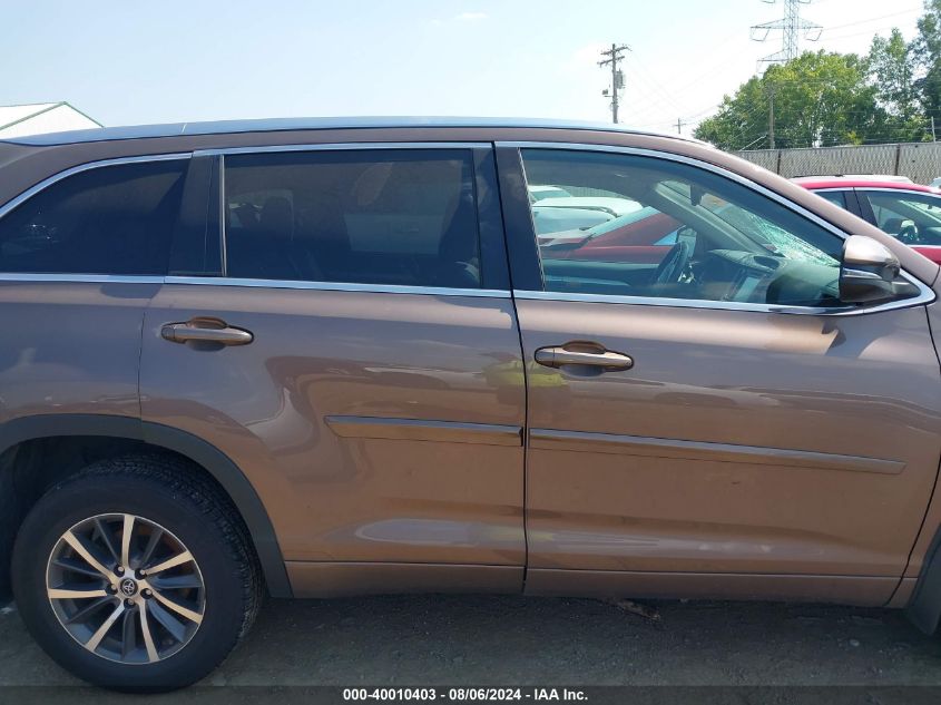 2017 Toyota Highlander Se/Xle VIN: 5TDJZRFH1HS472910 Lot: 40010403