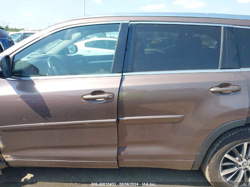 2017 Toyota Highlander Se/Xle VIN: 5TDJZRFH1HS472910 Lot: 40010403