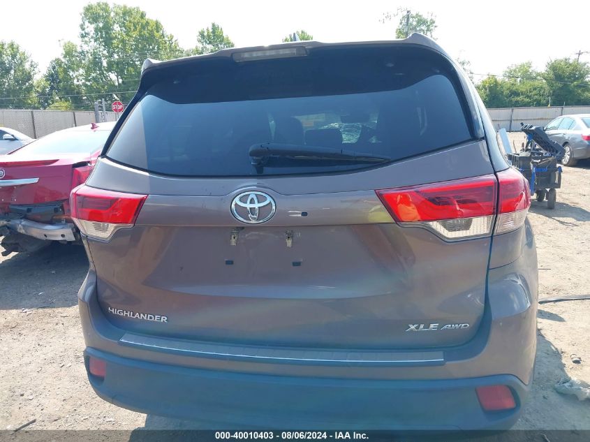 2017 Toyota Highlander Se/Xle VIN: 5TDJZRFH1HS472910 Lot: 40010403