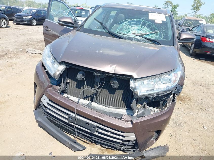 2017 Toyota Highlander Se/Xle VIN: 5TDJZRFH1HS472910 Lot: 40010403