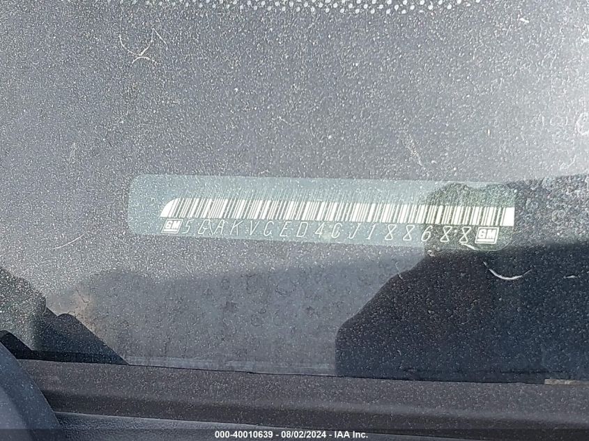 2012 Buick Enclave Leather VIN: 5GAKVCED4CJ188688 Lot: 40010639