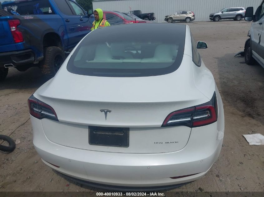 2022 Tesla Model 3 Long Range Dual Motor All-Wheel Drive VIN: 5YJ3E1EB3NF244877 Lot: 40010933