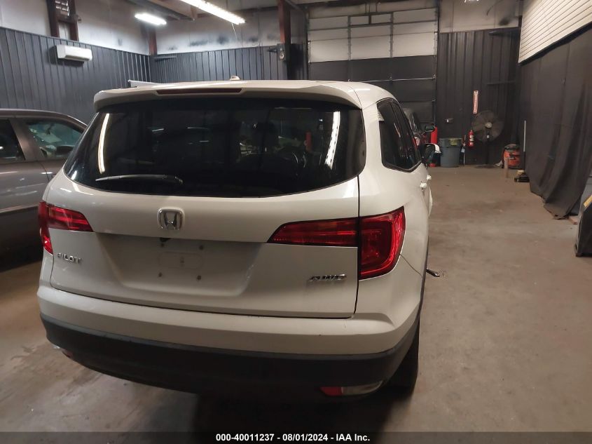 2017 Honda Pilot Ex-L VIN: 5FNYF6H57HB005276 Lot: 40011237