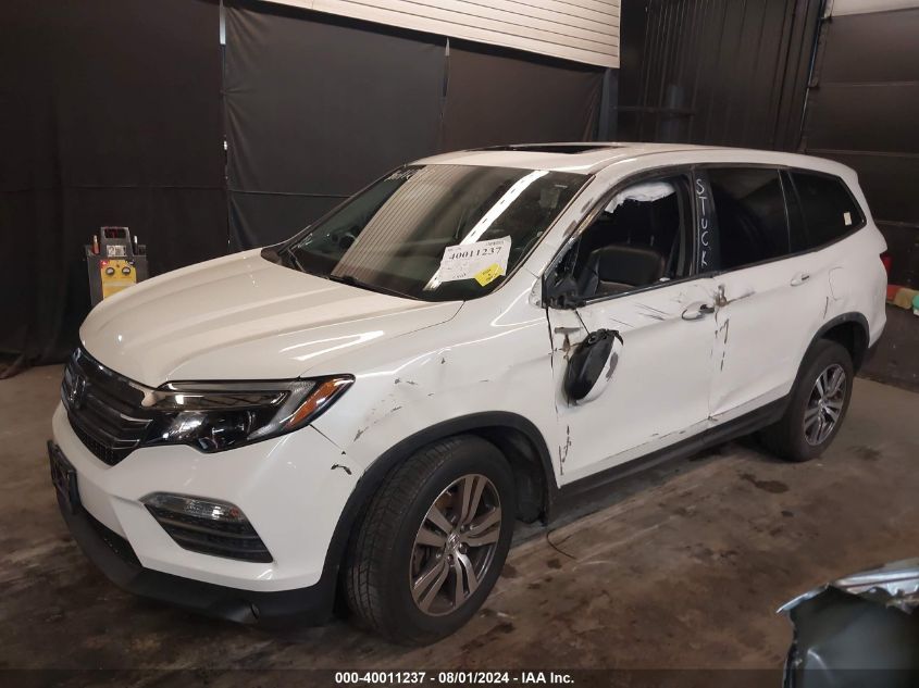 2017 Honda Pilot Ex-L VIN: 5FNYF6H57HB005276 Lot: 40011237