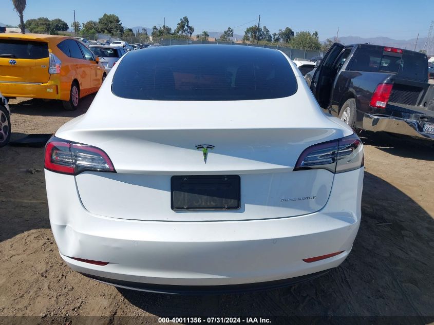 2022 Tesla Model 3 Long Range Dual Motor All-Wheel Drive VIN: 5YJ3E1EB1NF278638 Lot: 40011356