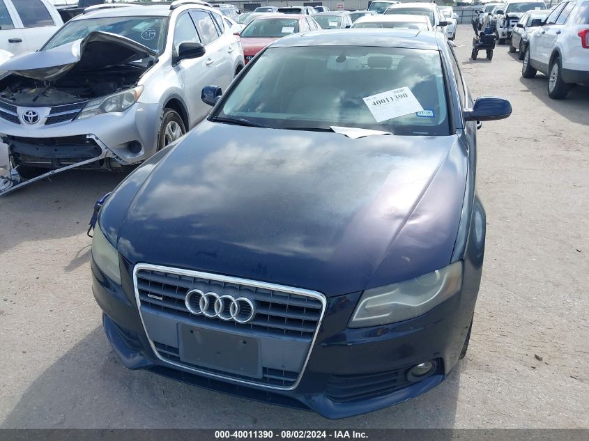 2010 Audi A4 Premium Plus VIN: WAUFFAFL6AN024465 Lot: 40011390