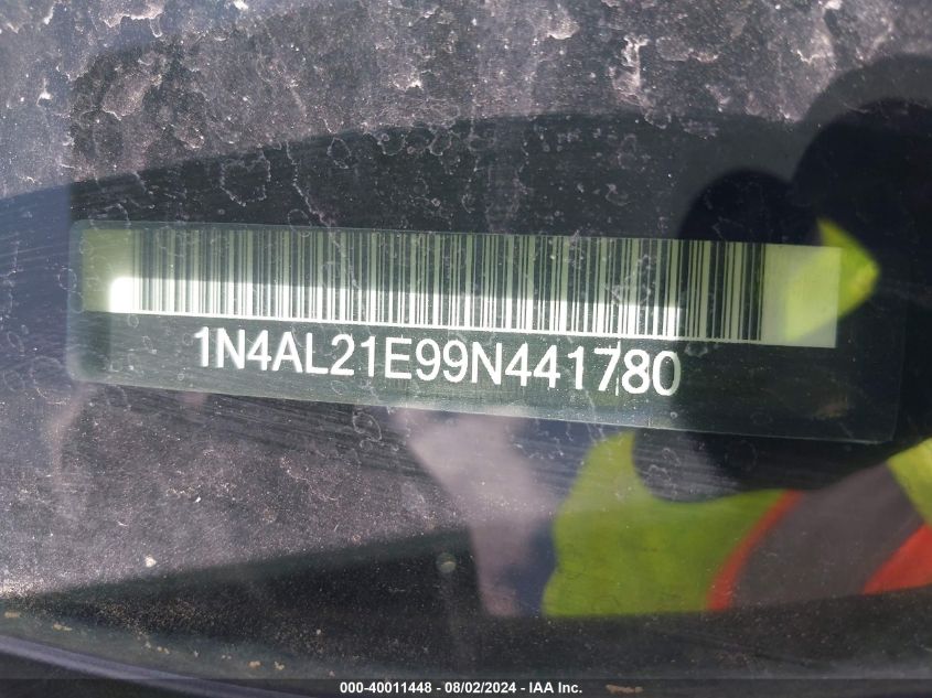 2009 Nissan Altima 2.5 S VIN: 1N4AL21E99N441780 Lot: 40011448