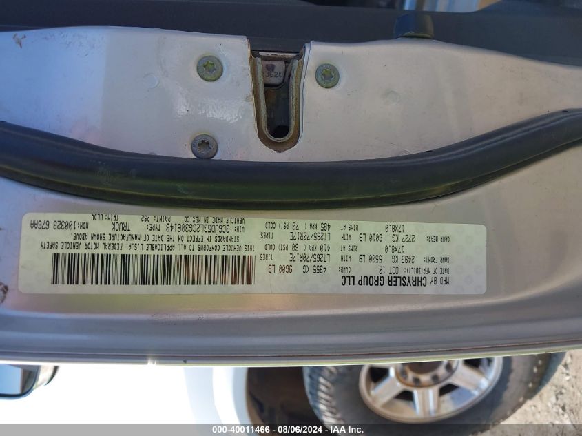 2012 Ram 2500 Laramie Longhorn/Limited Edition VIN: 3C6UD5GL2CG306143 Lot: 40011466