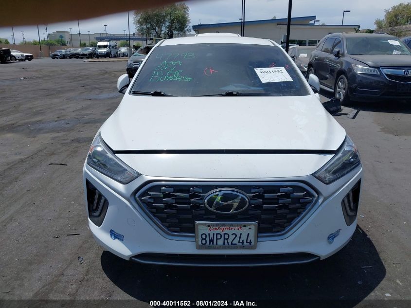 2021 Hyundai Ioniq Plug-In Hybrid Se VIN: KMHC65LD7MU255228 Lot: 40011552