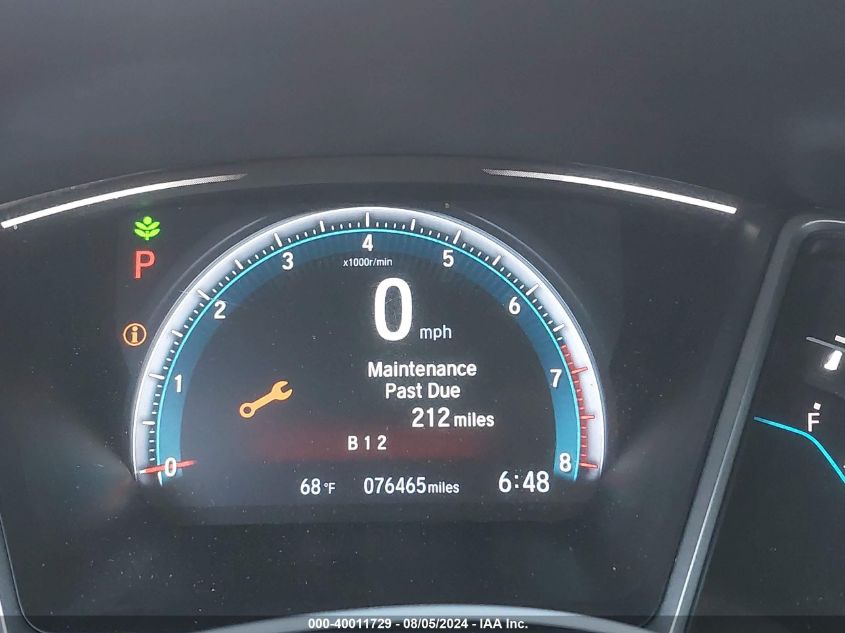 2018 Honda Civic Ex VIN: 19XFC2F74JE207629 Lot: 40011729