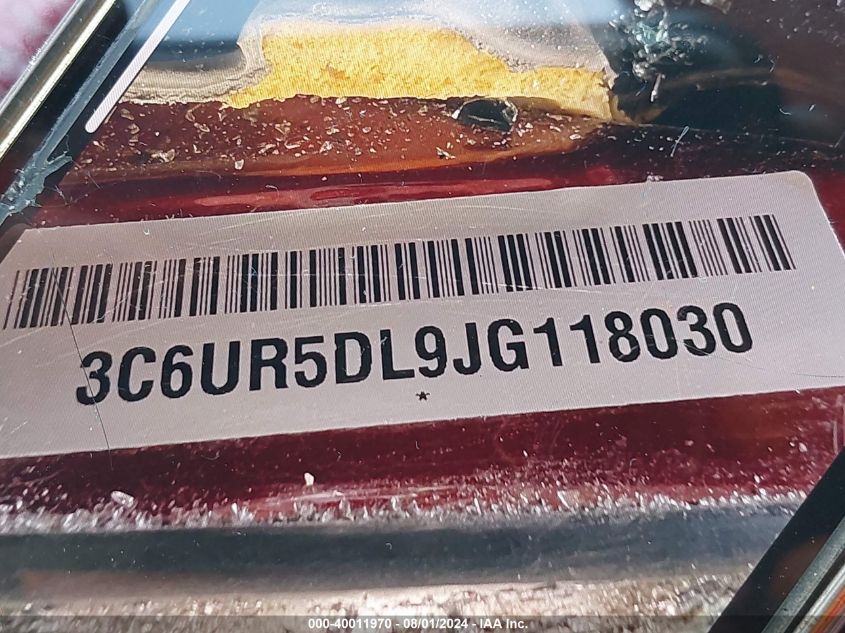 2018 Ram 2500 Big Horn 4X4 6'4 Box VIN: 3C6UR5DL9JG118030 Lot: 40011970