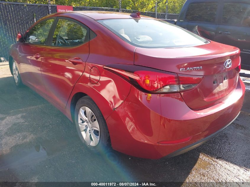 2016 Hyundai Elantra Se VIN: 5NPDH4AE3GH764420 Lot: 40011972