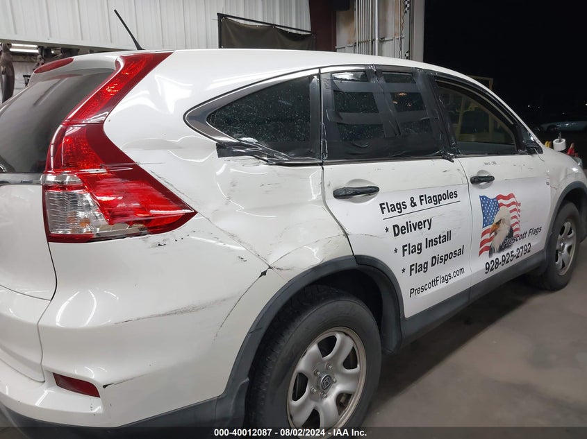 2015 Honda Cr-V Lx VIN: 5J6RM3H38FL025077 Lot: 40012087