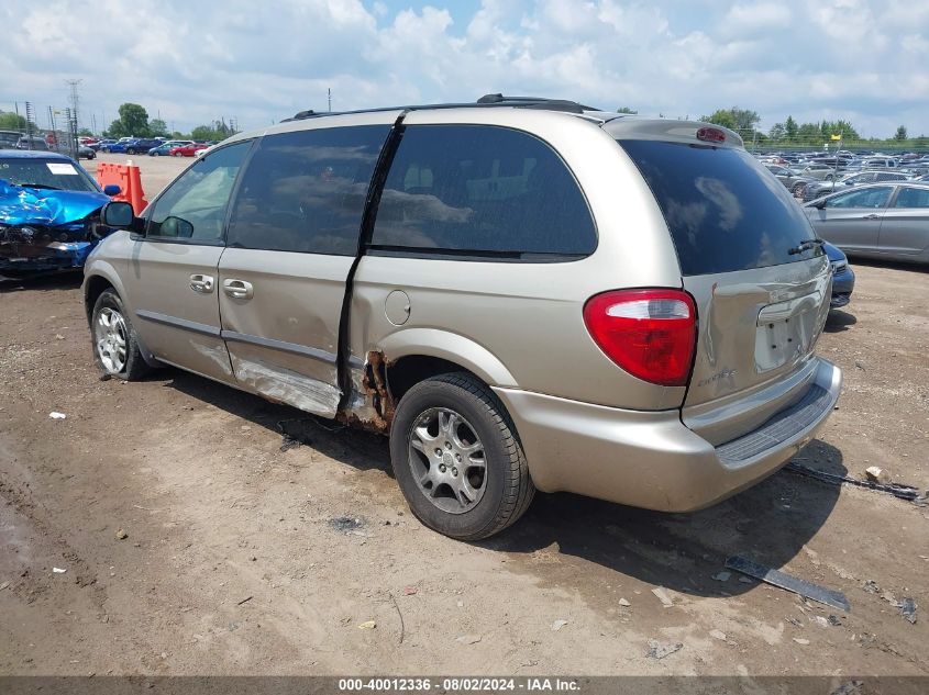 2002 Dodge Grand Caravan Ex VIN: 2B8GP74L92R655723 Lot: 40012336