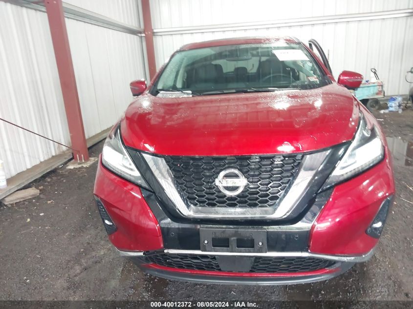 2022 Nissan Murano Sl Intelligent Awd VIN: 5N1AZ2CS5NL129713 Lot: 40012372