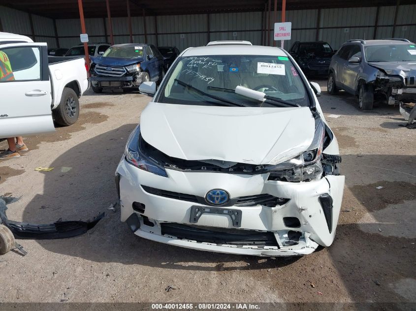 2019 Toyota Prius Xle VIN: JTDKARFU8K3089404 Lot: 40012455