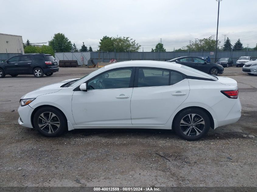 2022 Nissan Sentra Sv Xtronic Cvt VIN: 3N1AB8CV9NY233668 Lot: 40012559