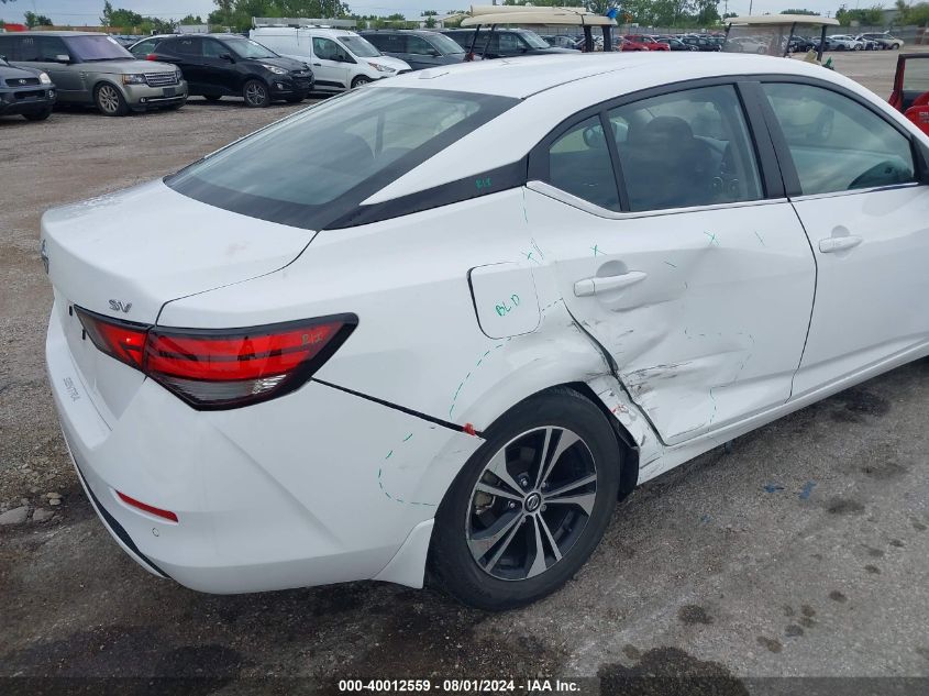 2022 Nissan Sentra Sv Xtronic Cvt VIN: 3N1AB8CV9NY233668 Lot: 40012559