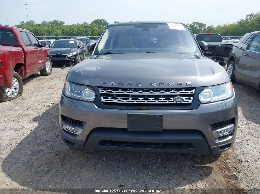 2016 Land Rover Range Rover Sport 3.0L V6 Supercharged Hse VIN: SALWR2PF8GA116632 Lot: 40012577