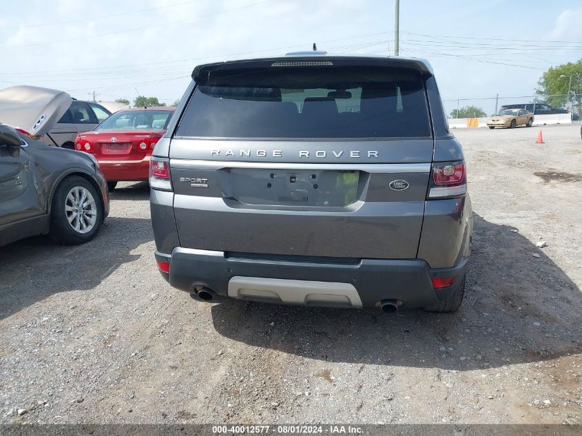 2016 Land Rover Range Rover Sport 3.0L V6 Supercharged Hse VIN: SALWR2PF8GA116632 Lot: 40012577