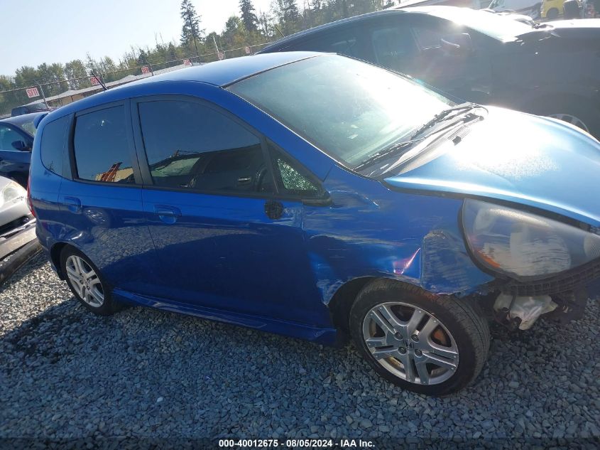 2007 Honda Fit Sport VIN: JHMGD38647S037482 Lot: 40012675