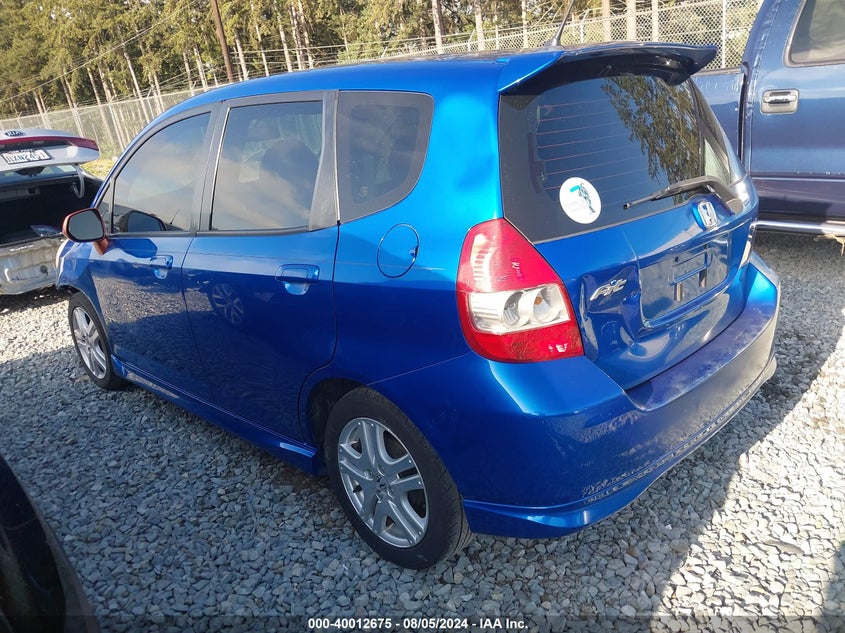 2007 Honda Fit Sport VIN: JHMGD38647S037482 Lot: 40012675