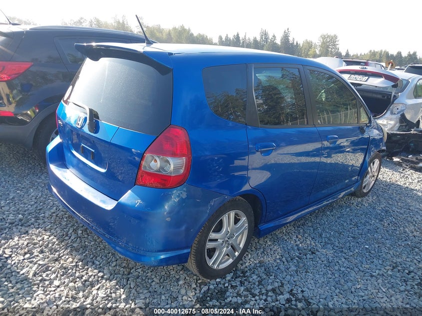 2007 HONDA FIT VIN: 5NPD74LF7HH195839