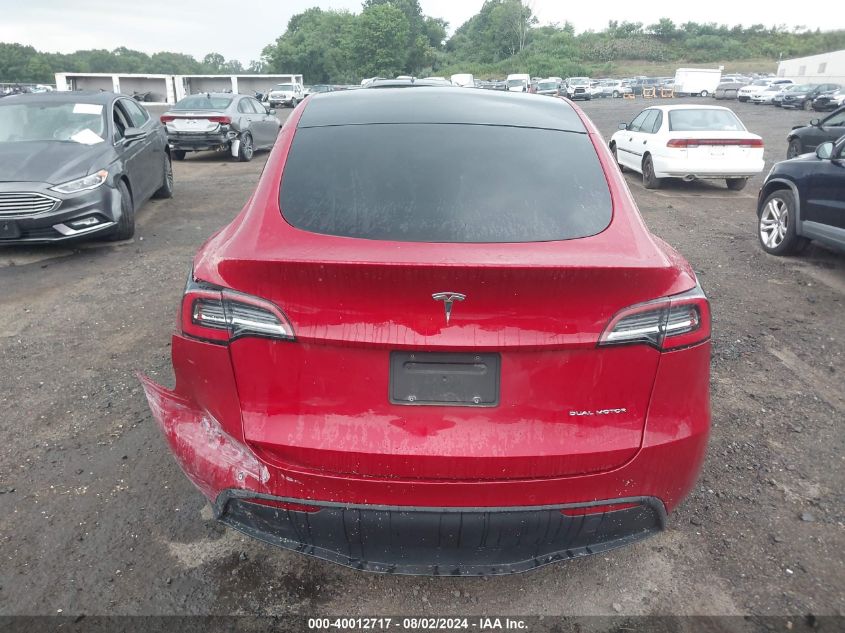 2020 Tesla Model Y Long Range Dual Motor All-Wheel Drive VIN: 5YJYGDEE4LF040419 Lot: 40012717