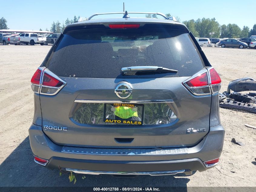 2017 Nissan Rogue Sl VIN: 5N1AT2MV7HC750806 Lot: 40012788