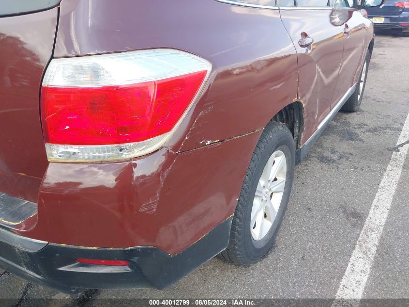 2012 Toyota Highlander Se VIN: 5TDZA3EHXCS028233 Lot: 40012799