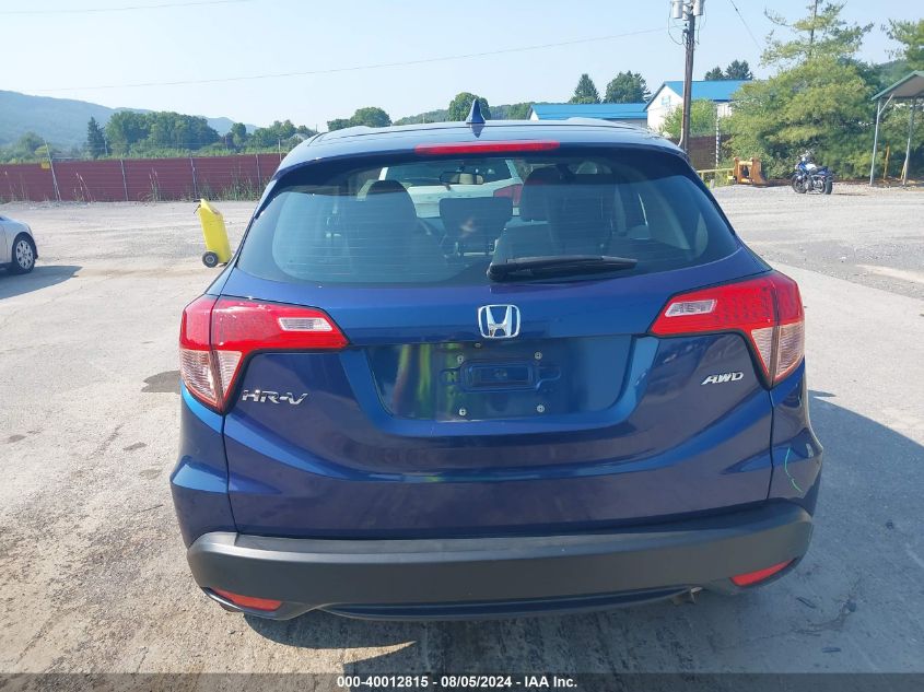 2016 Honda Hr-V Lx VIN: 3CZRU6H3XGM752044 Lot: 40012815