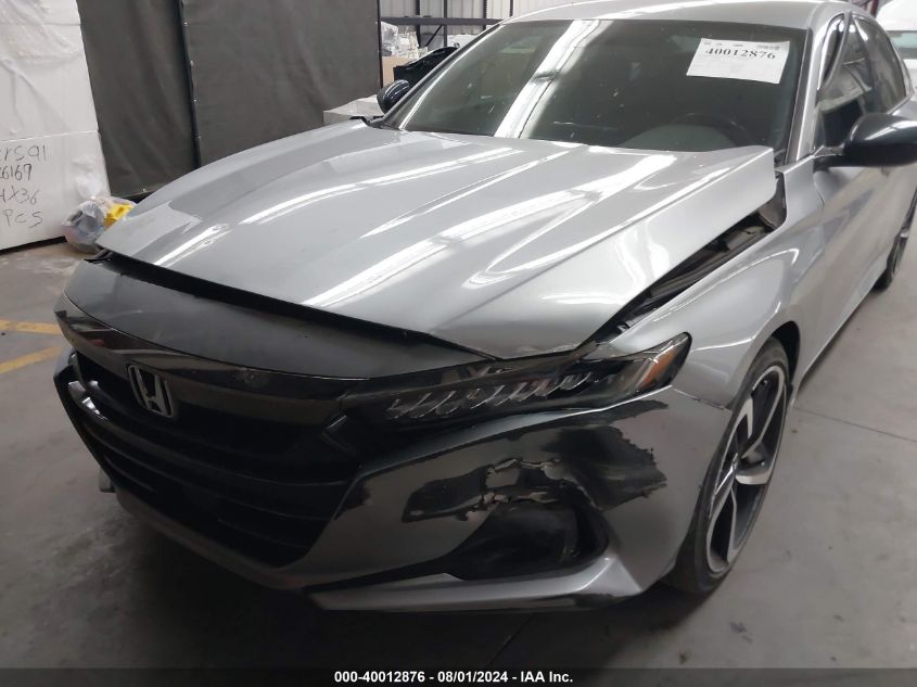 2022 Honda Accord Sport VIN: 1HGCV1F33NA060427 Lot: 40012876