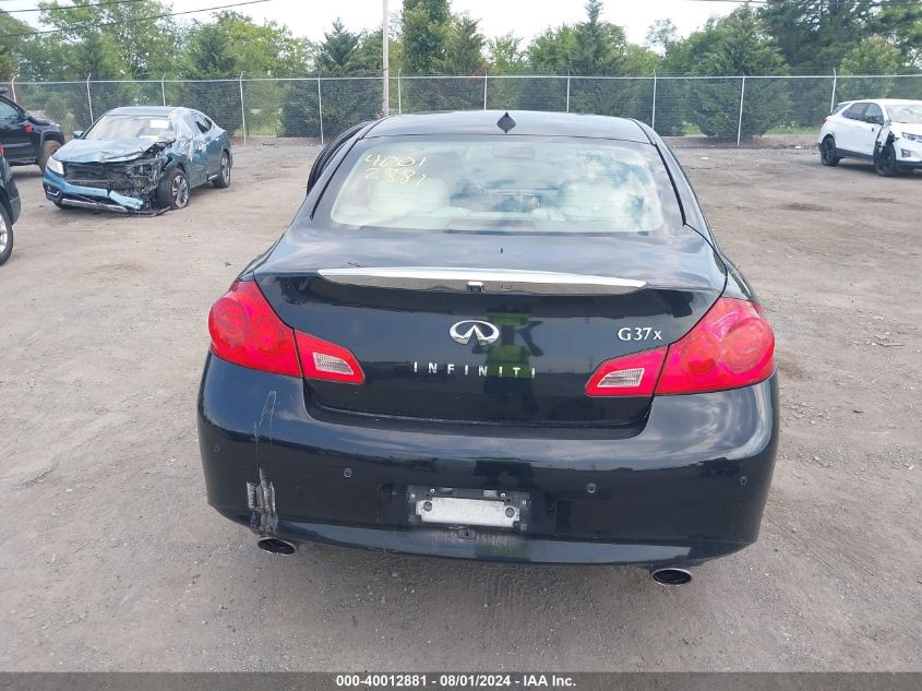 2011 Infiniti G37X VIN: JN1CV6AR0BM410732 Lot: 40012881