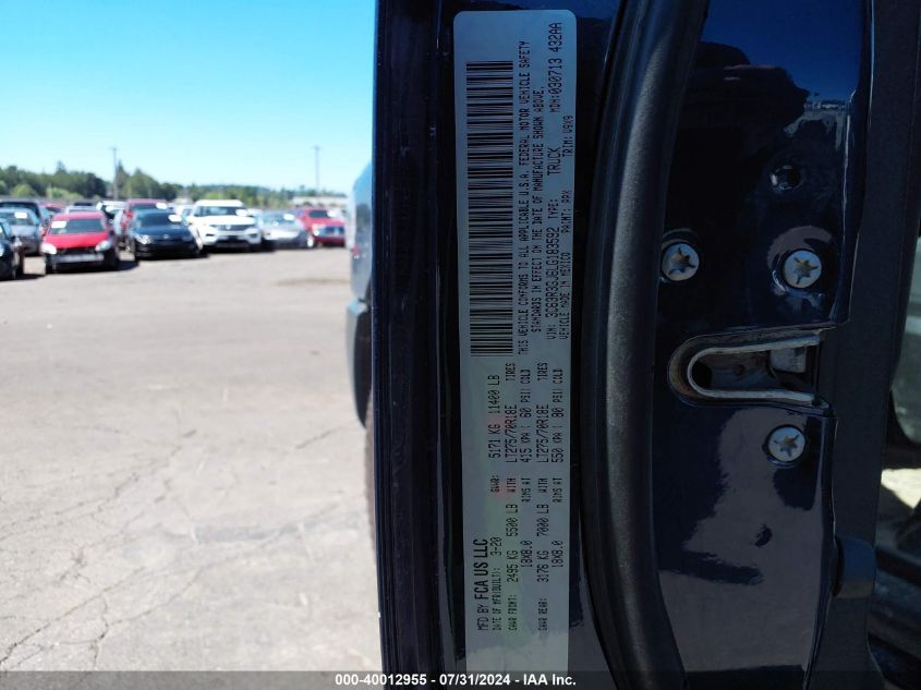 2020 Ram 3500 Tradesman 4X4 8' Box VIN: 3C63R3GJ6LG183592 Lot: 40012955