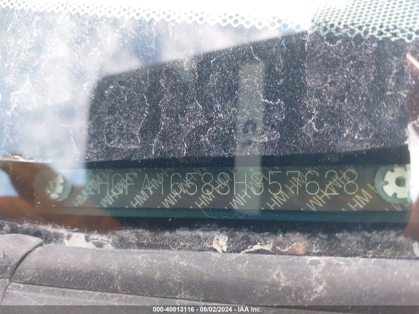 2008 Honda Civic Sdn Lx VIN: 2HGFA16588H357628 Lot: 40013116