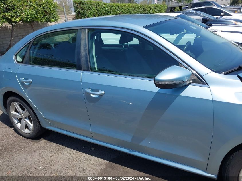 2012 Volkswagen Passat Se VIN: 1VWBP7A39CC034704 Lot: 40013180