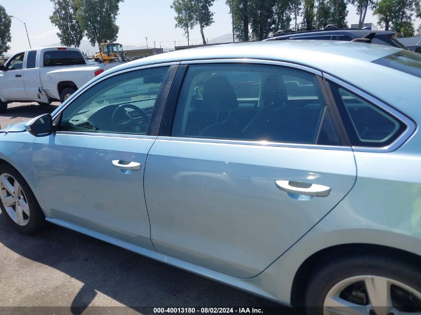 2012 Volkswagen Passat Se VIN: 1VWBP7A39CC034704 Lot: 40013180