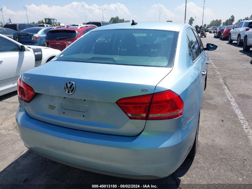 2012 Volkswagen Passat Se VIN: 1VWBP7A39CC034704 Lot: 40013180