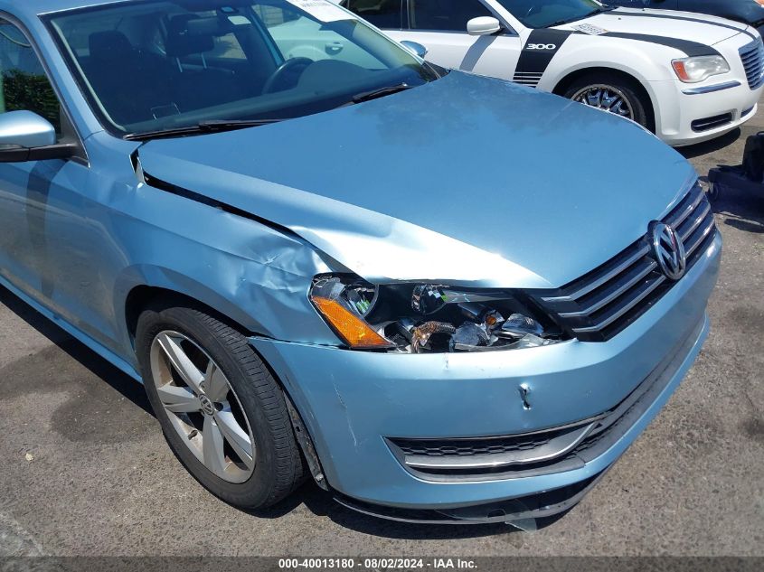 2012 Volkswagen Passat Se VIN: 1VWBP7A39CC034704 Lot: 40013180
