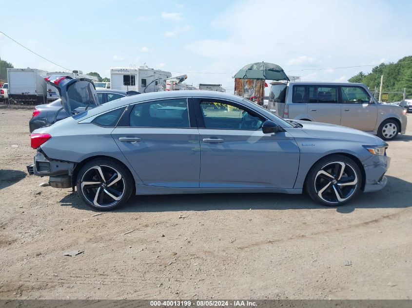 2022 Honda Accord Hybrid Sport VIN: 1HGCV3F21NA018647 Lot: 40013199