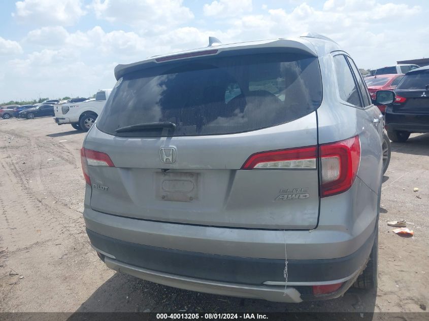 2019 Honda Pilot Elite VIN: 5FNYF6H00KB089551 Lot: 40013205